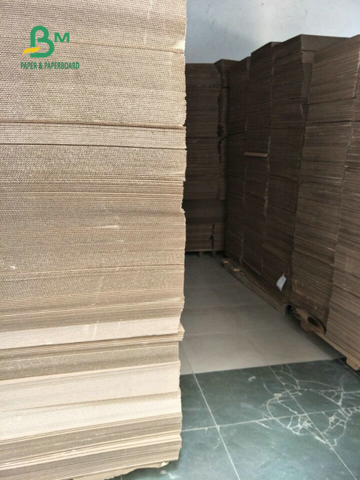 E Flute Single Wall Corrugated Cardboard Sheets For Brown Coffee Cup Cover