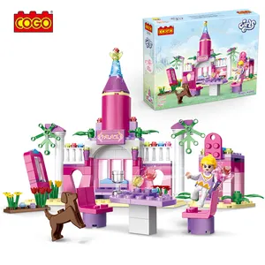 COGO批发教育用品女孩公主城堡ABS塑料积木儿童玩具