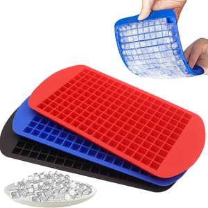 Minicubitos de hielo cuadrados de silicona, bandeja de grado alimenticio, molde para fruta, Bar, fiesta, pudín, herramienta, accesorios de cocina, 160 cuadrículas, 1cm - Product Image 1