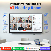 Whalescreens 85/86 İnç Android 16 16GB+256GB RK3576 20 Noktalı Dokunmatik Ekranlı Tıbbi ve Eğitim Amaçlı İnteraktif Beyaz Tahta