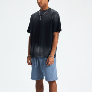 Débardeurs et T-shirts pour hommes avec logo personnalisé, délavés à l'acide, pour l'entraînement en extérieur, la salle de sport, surdimensionnés, vierges, pour hommes - Product Image 3