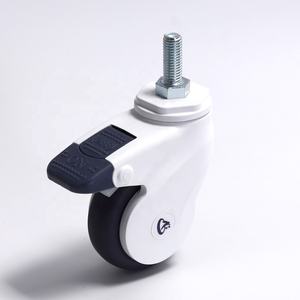 Stabile & sichere, flexibel drehbare Schraubwellen-Lenkrolle mit Einzelrad und Feststellfunktion für Postpartum-Mutter-Baby-Bett - Product Image 2