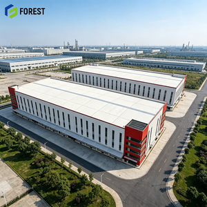 Grande structure en acier à travée libre pour atelier, bâtiment industriel préfabriqué, entrepôt de stockage de marchandises, ossature - Product Image 1