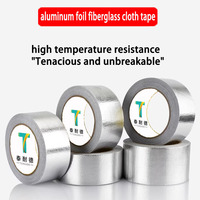 Ruban en fibre de verre avec feuille d'aluminium, acrylique, simple, durable, ignifuge, imperméable, résistant à la chaleur, haute performance pour l'étanchéité et l'entretien des pipelines