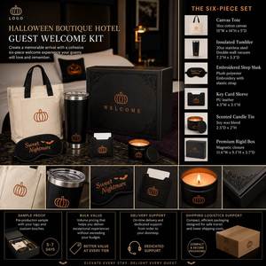 Kit de bienvenue pour les clients d'hôtels de luxe, avec logo personnalisé, en coton de luxe, pour la Saint-Valentin, Halloween, Thanksgiving, Nouvel An, articles d'accueil pour l'hôtellerie - Product Image 5