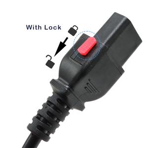UE Europa Estándar C14 Enchufe hembra a interruptor bloqueado C13 Enchufe macho OEM IEC 320 C14 Cambio C13 Cable de alimentación de extensión - Product Image 4