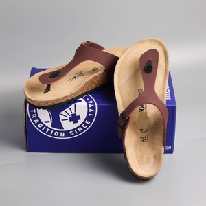 Sandales Gizeh Thong à <span class=keywords><strong>semelle</strong></span> en liège, style mules bio, pour hommes et femmes, en daim, avec soutien de la voûte plantaire, nouveau design, vente en gros - Product Image 1