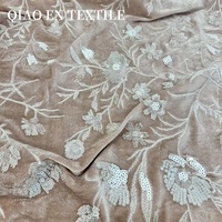 Style chinois léger luxe Floral Sequin tissu hauts ensembles de robe lourd brodé trame tridimensionnelle Cheongsam respirant