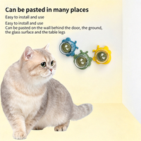 Jouet interactif pour chat en forme d'abeille, rotatif, avec herbe à chat et argentier, pour chatons et chats adultes