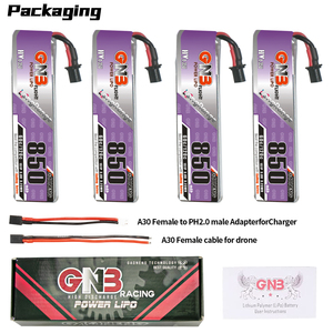 GAONENG GNB 1S 850mAh 3,8 V 60C 120C de largo alcance HV LiHV A30 enchufe RC LiPo batería FPV Drones Mini Micro Whoops PowerWhoop Quads - Product Image 6