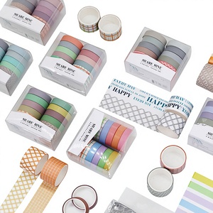 Hety Macaron Washi Papierklebeband Einseitig Klebendes Abdeckband Set Rolle - Product Image 2