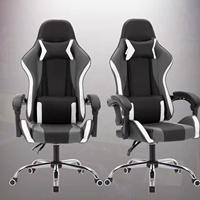 Chaises de jeu de haute qualité en cuir avec accoudoirs pour filles, blanc et rose