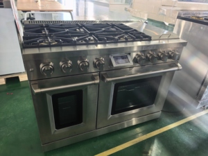 48 pouces 7,0 pi³ pi. Four électrique double, cuisinière à gaz 7 brûleurs et four à convection électrique en acier inoxydable avec panneau inclinable - Product Image 3