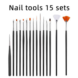 Pinceau long de haute qualité pour le nail art, avec manche en plastique et nylon, design <span class=keywords><strong>simple</strong></span> pour le pointillage et la peinture artistique. - Product Image 3