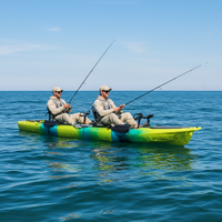 Kayak de pêche à pédales modulaire Vicking 3 sections/2 sections pour 1-2 personnes, multifonctionnel, avec aileron/hélice/moteur