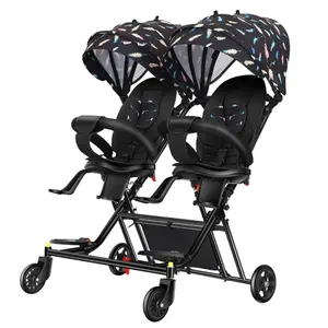 Premium 2024 Twins 2 Kids 0 To 3 Years Double Big Baby Head Support Stroller