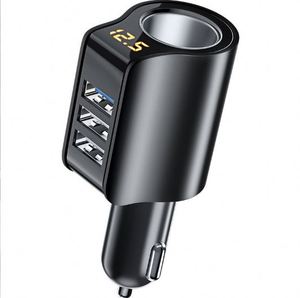 ที่ชาร์จในรถยนต์แบบคู่ 2 ช่อง USB 3.1A Type-C 65W QC3.0 ชาร์จเร็ว พร้อมปลั๊กจุดบุหรี่ ป้องกันไฟฟ้าลัดวงจร สำหรับแล็ปท็อปและมือถือ - Product Image 1