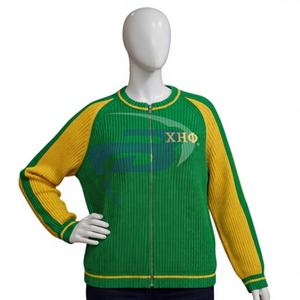 Suéter Cárdigan 100% Acrílico para Mujer de la Hermandad Chi Eta Phi CEPhi con Cierre y Logotipo Bordado - Product Image 1