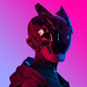 <span class=keywords><strong>Cyberpunk</strong></span> <span class=keywords><strong>Mask</strong></span> สีดำ,หน้ากากคอสเพลย์ฮาโลวีนหน้ากากชุดคอสเพลย์ไซเบอร์หมวกกันน็อคล้ำสมัยหน้ากากอัศวินดำ - Product Image 2