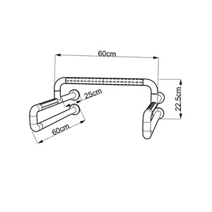 Barras de apoyo para urinarios, baños públicos, acero inoxidable, antideslizantes, montadas en la pared, capacidad de carga de 120 kg, diseño minimalista - Product Image 2