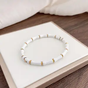 Vintage White Bamboo Titanium Steel Do Not Fade Promotional Fashion Jewelry Bracelets Wholesale