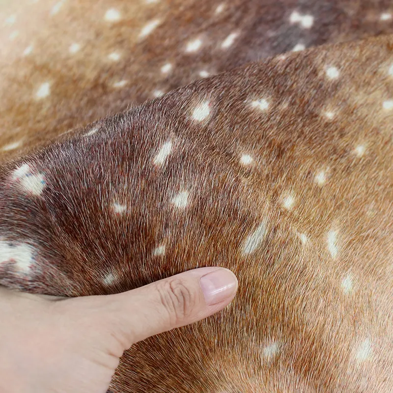 Stampa di cervi su misura vera pelle di mucca pelle di mucca capelli in pelle per borse sedie mobili