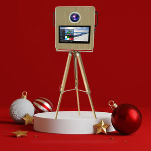 फैक्टरी डायरेक्ट रेट्रो लकड़ी की फोटो बूथ मशीन के साथ प्रिंटर और कैमरा सस्ता सेल्फी फोटोबूथ - Product Image 1