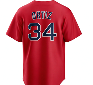 Maillot de baseball rouge pour hommes des Red Sox ORTIZ # 34 DURAN # 16 DEVERS # Uniforme de fan à manches courtes avec 11 numéros et noms cousus - Product Image 3