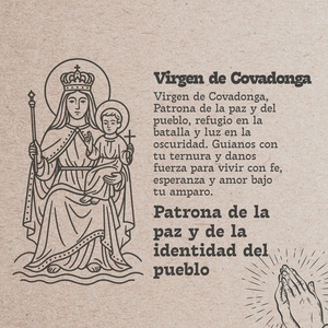 Collana con Ciondolo Religioso Cattolico della Vergine di Covadonga in Acciaio Inossidabile con Immagine della Santa e Catena a Maglia Fine - Product Image 3