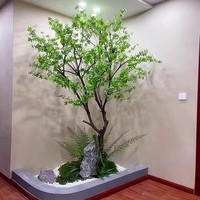 Maison et club utilisant un faux bois naturel réaliste pieds verts arbre artificiel pour la décoration paysagère