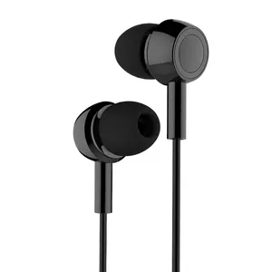 USAMS EP12 nuevo de alta calidad en la oreja con cable blanco/Negro música auricular estéreo de 3,5mm para teléfono móvil