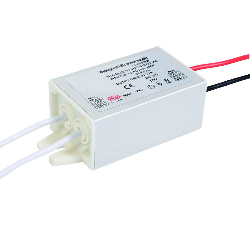 Светодиодный драйвер из алюминия 12 в 1 а 12 Вт водонепроницаемый IP67 маленький размер мини светодиодный драйвер