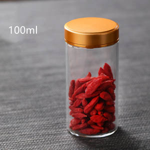 100毫升3盎司金盖藏红花瓶小玻璃螺旋罐香料容器带金属盖 - Product Image 5