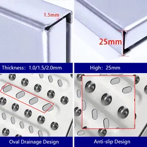 China Herstellerlieferung gewerbliche Küche Boden anti-Ratte Edelstahl lineare Graben/Regen Abflussgitter Abdeckung