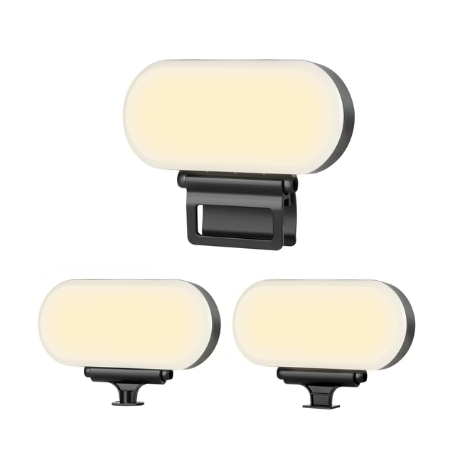 New Mini Small Size Led Video Light Rechargeable Selfie Conference Light For Phone Computer Camera With Durable Abs Material
