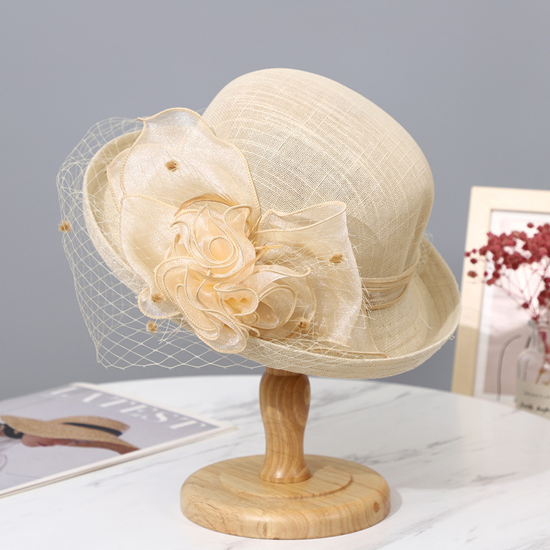 Wholesale White Church Hats Elegant Ladies Party Design