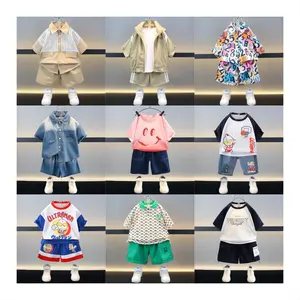 2024 Hot Selling Summer Children's Clothing Set 100 Different Designs Boys' Clothing Set 2 T-shirts Children's Clothing