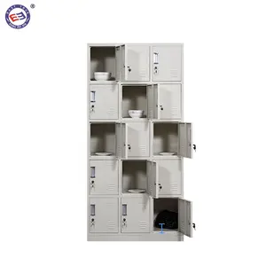 Staff Lockers Factory Price Staff Metal Storage Locker Cabinet School Locker Shelf 15 Door Steel Sports Locker