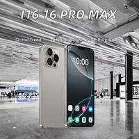 Téléphone I16 16 Pro Max 6,9 pouces FHD 16 Go + 512 Go 108 MP Octa Core AMOLED 90 Hz MTK Smartphone débloqué Batterie 6000 mAh Charge rapide 65 W