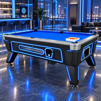 Table de billard commerciale à monnayeur 7ft 8ft, style américain et britannique, pour billard 8 et 9 boules, avec plateau en ardoise et mécanisme à monnayeur