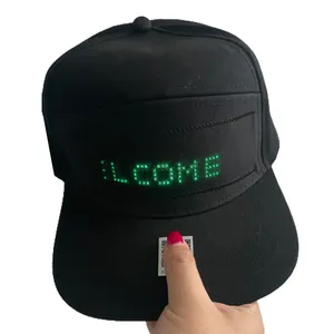 LED Hüte LED Display Message Cap LED Leuchten Musik modus Baseball Cap für Party Rave Music Festival