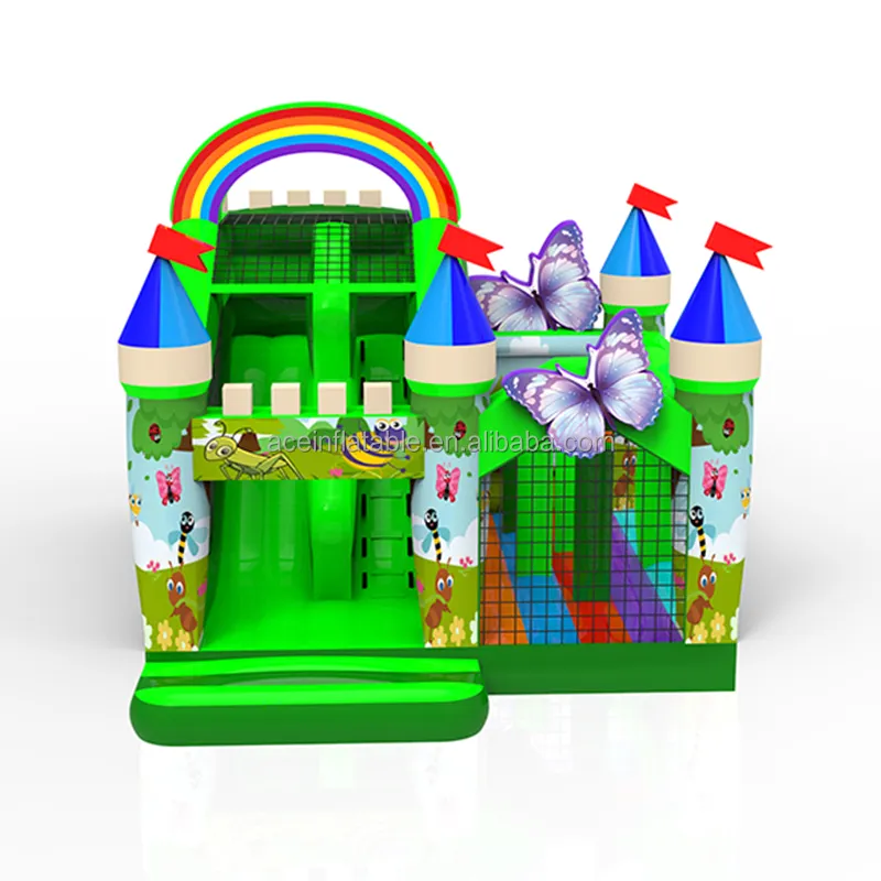 Chateau gonflable gonflable per bambini all'aperto commerciale gonfiabile gonfiabile castello di salto combinato scivolo dell'ape giardino gonfiabile divertente parco giochi della città