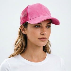 OEM ODM Suede Curved Brim Trucker <b>Cap</b> Adjustable Snapback Hat Mesh Back Breathable <b>Waterproof</b> Custom 3D Embroidery Baseball <b>Cap</b> - Product Image 3