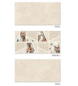 Azulejos decorativos para pared de baño con diseño de flores en colores amarillo y rosa de 30x60cm - Product Image 2