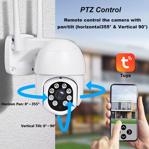 Sistema di telecamere di sicurezza CCTV NVR a 4 canali WiFi con visione notturna a 360 ° e sensore CMOS di connessione Wireless a due vie - Product Image 5