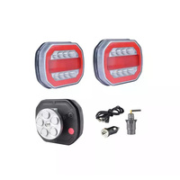 Kit d'éclairage de remorque sans fil NICAR LED 24V IP65 étanche avec base magnétique améliorée, ajustement universel pour remorques et camions