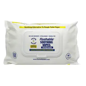 40pcs/60PCS giấy vệ sinh ướt Flushable Pouch khăn lau ướt sinh thái thân thiện ướt nhà vệ sinh khăn lau