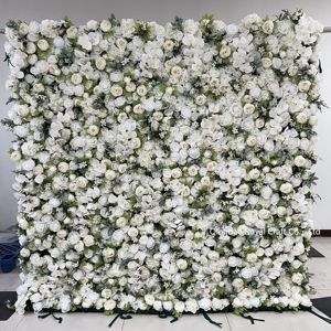 Tissu rose personnalisé enrouler fleur artificielle <span class=keywords><strong>mur</strong></span> accrocher plantes vertes <span class=keywords><strong>mur</strong></span> mariage toile de fond décor événement fête accessoires - Product Image 3