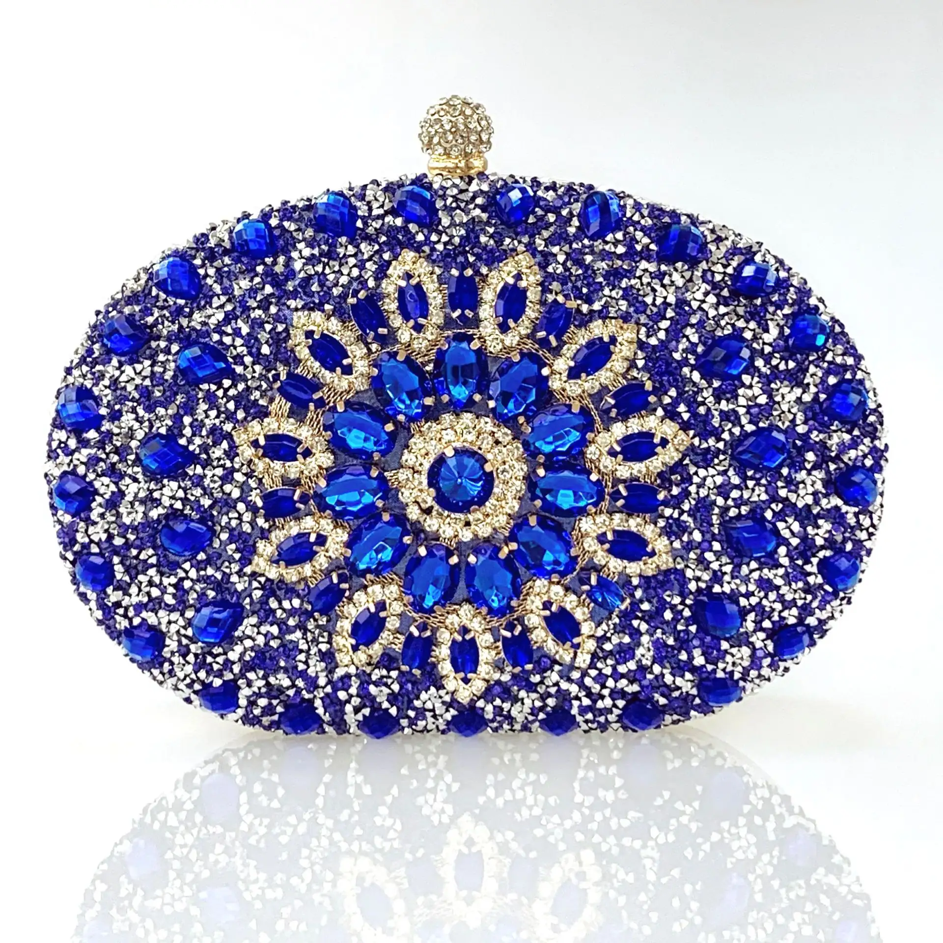 Shiny diamond women evening purse luxury rhinestones party wedding chain clutch bag