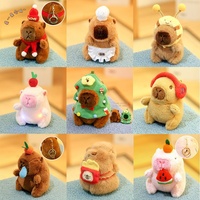 Pendentif Capybara avec sonnette, jouet en peluche, breloque de sac à dos, porte-clés, rembourrage en coton PP, polyester, 14 ans et plus